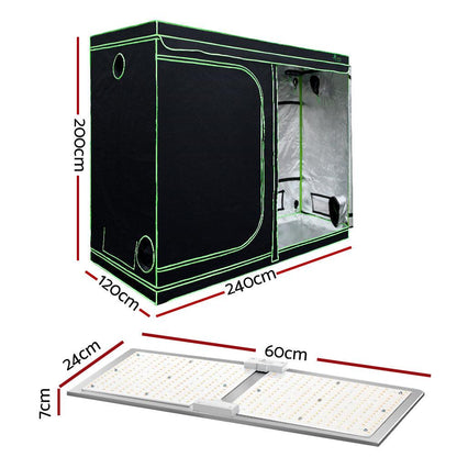 Greenfingers Grow Tent Light Kit 240x120x200CM 2200W LED Full Spectrum - Ozstylz