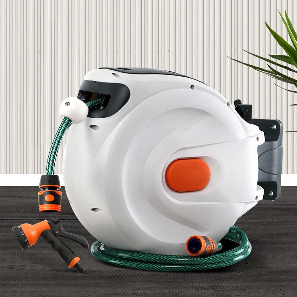 Greenfingers Water Hose Reel 20M Retractable Garden Spray Gun Auto Rewind - Ozstylz