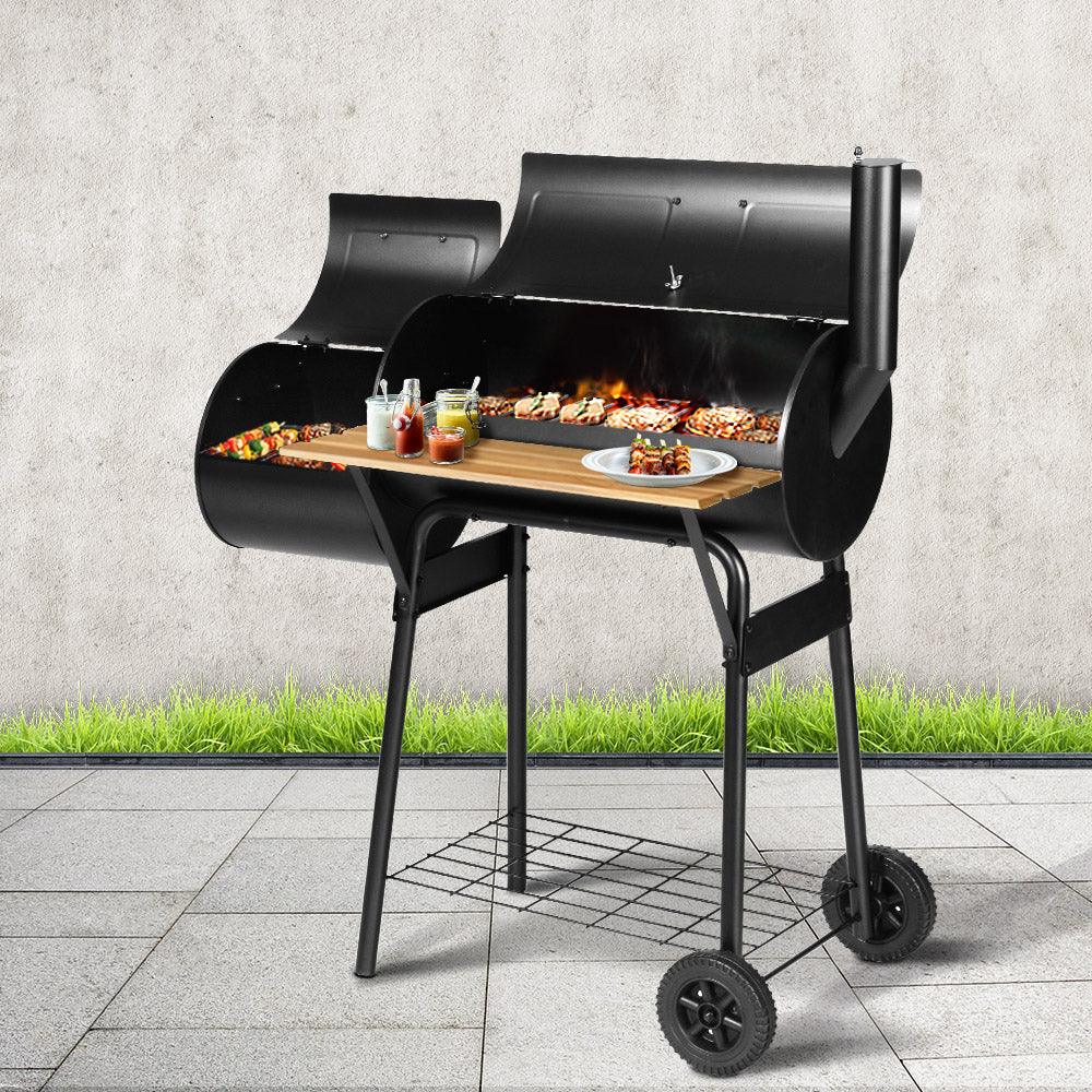 Grillz BBQ Grill 2-In-1 Offset Charcoal Smoker - Ozstylz