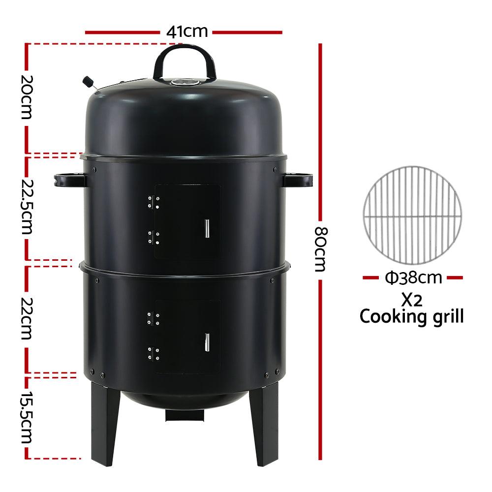 Grillz BBQ Grill 3-In-1 Charcoal Smoker - Ozstylz