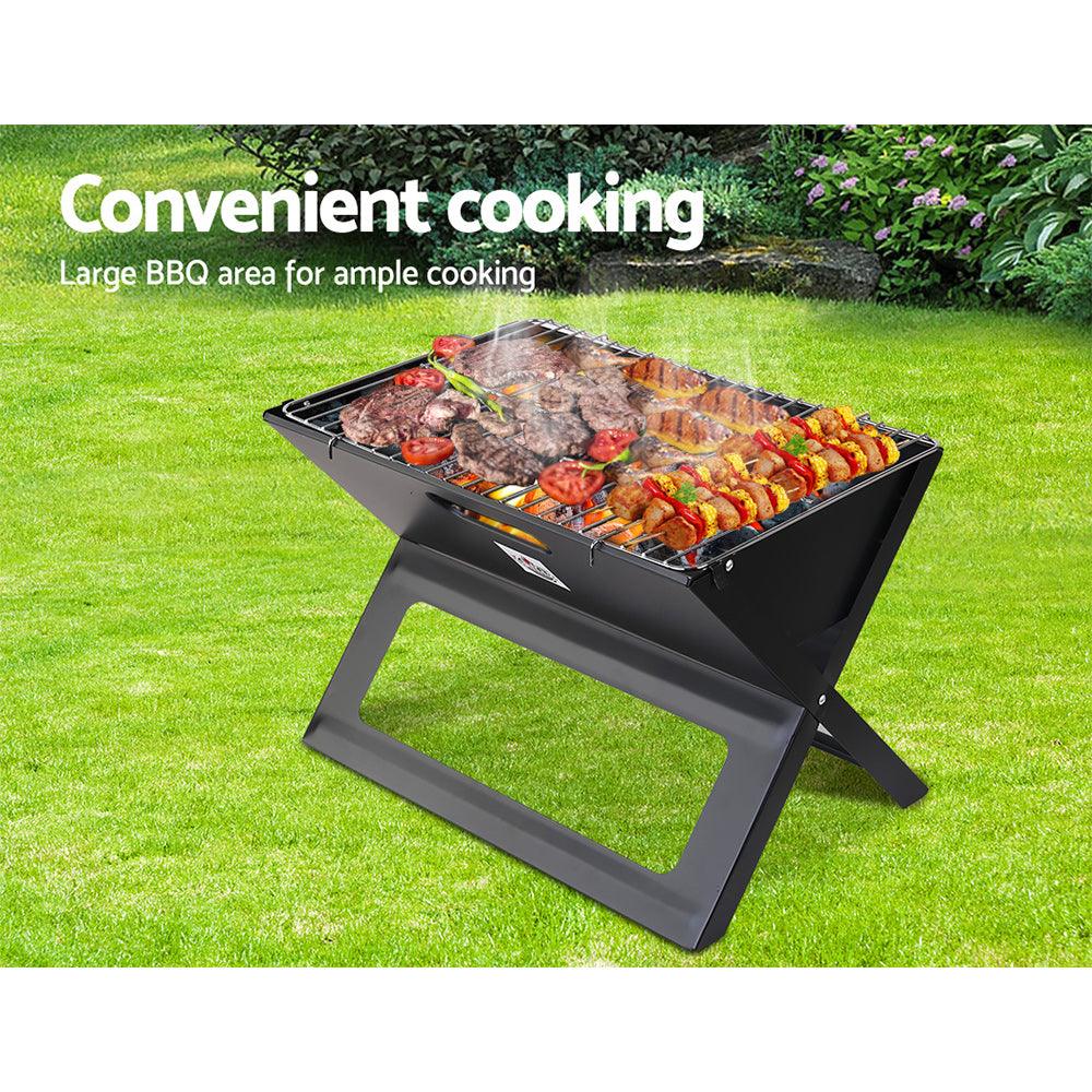 Grillz BBQ Grill Charcoal Smoker Foldable - Ozstylz