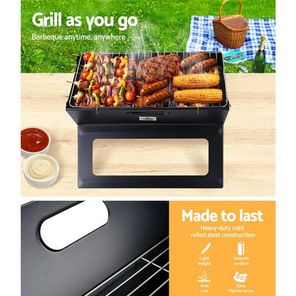 Grillz BBQ Grill Charcoal Smoker Foldable - Ozstylz