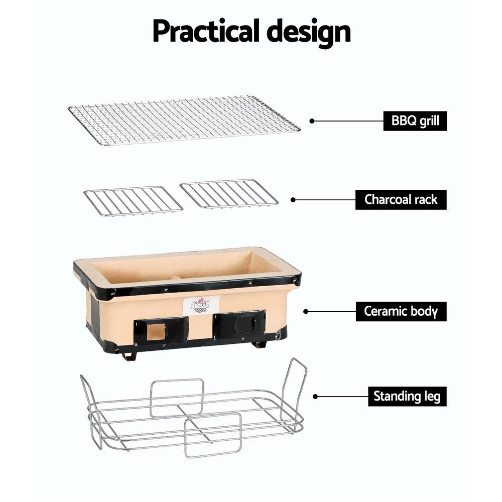 Grillz BBQ Grill Tabletop Charcoal Smoker - Ozstylz