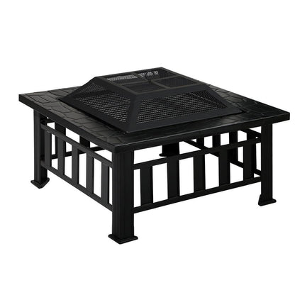 Grillz Fire Pit BBQ Grill 2-In-1 Table - Ozstylz