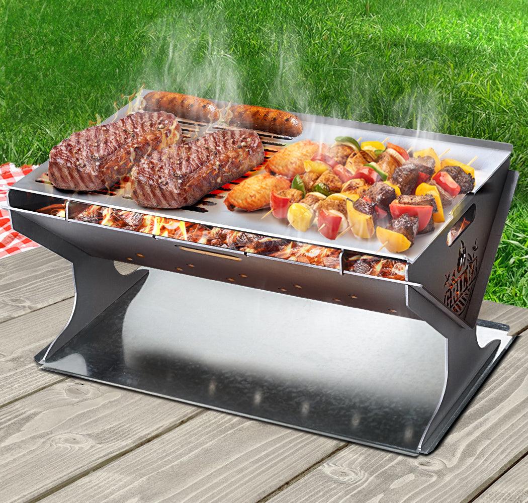 Grillz Fire Pit BBQ Grill Steel - Ozstylz