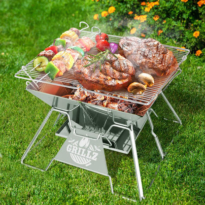 Grillz Fire Pit BBQ Grill with Carry Bag Portable - Ozstylz