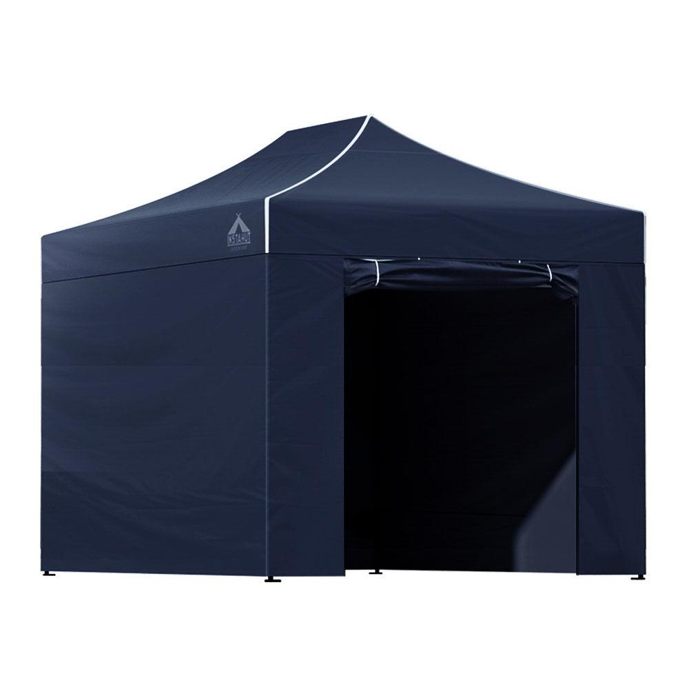 Instahut Gazebo 3x4.5 Pop Up Marquee Folding Tent Wedding Gazebos Camping Outdoor Shade Canopy Navy - Ozstylz