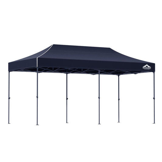 Instahut Gazebo Pop Up 3x6m w/Base Podx4 Marquee Folding Outdoor Wedding Camping Tent Shade Canopy Navy - Ozstylz