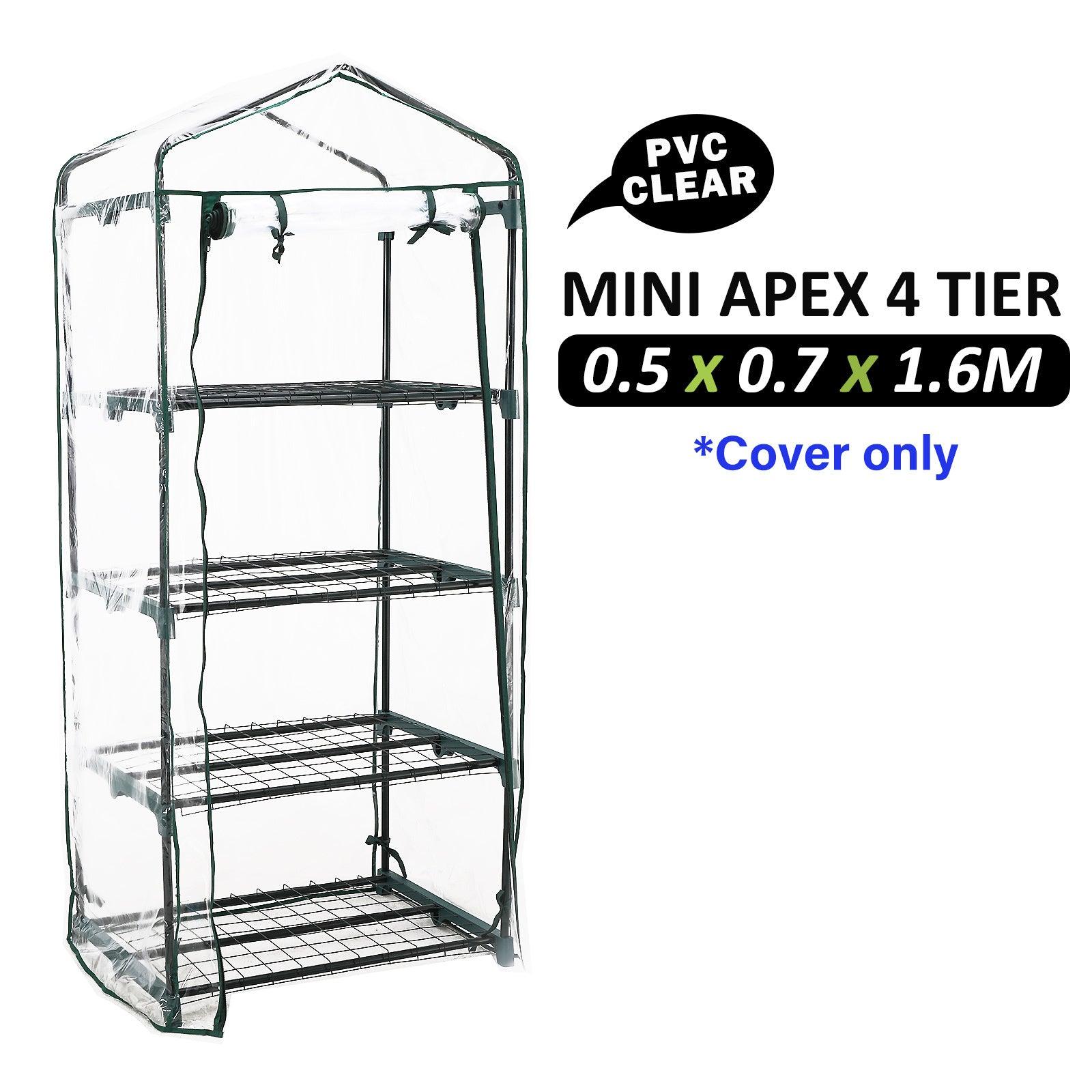 Mini Garden Greenhouse Shed PVC Cover Only Apex - Ozstylz