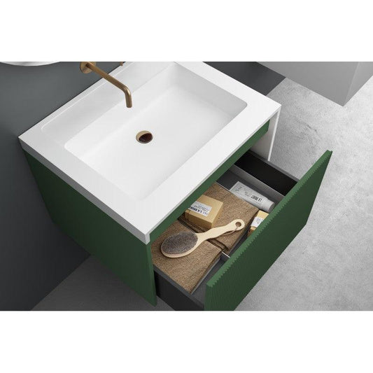 Rimini wall hung bathroom vanity 600mm Rain Forest - Ozstylz