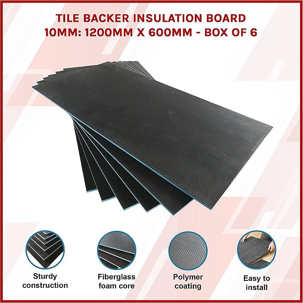 Tile Backer Insulation Board 10MM: 1200mm x 600mm - Box of 6 - Ozstylz