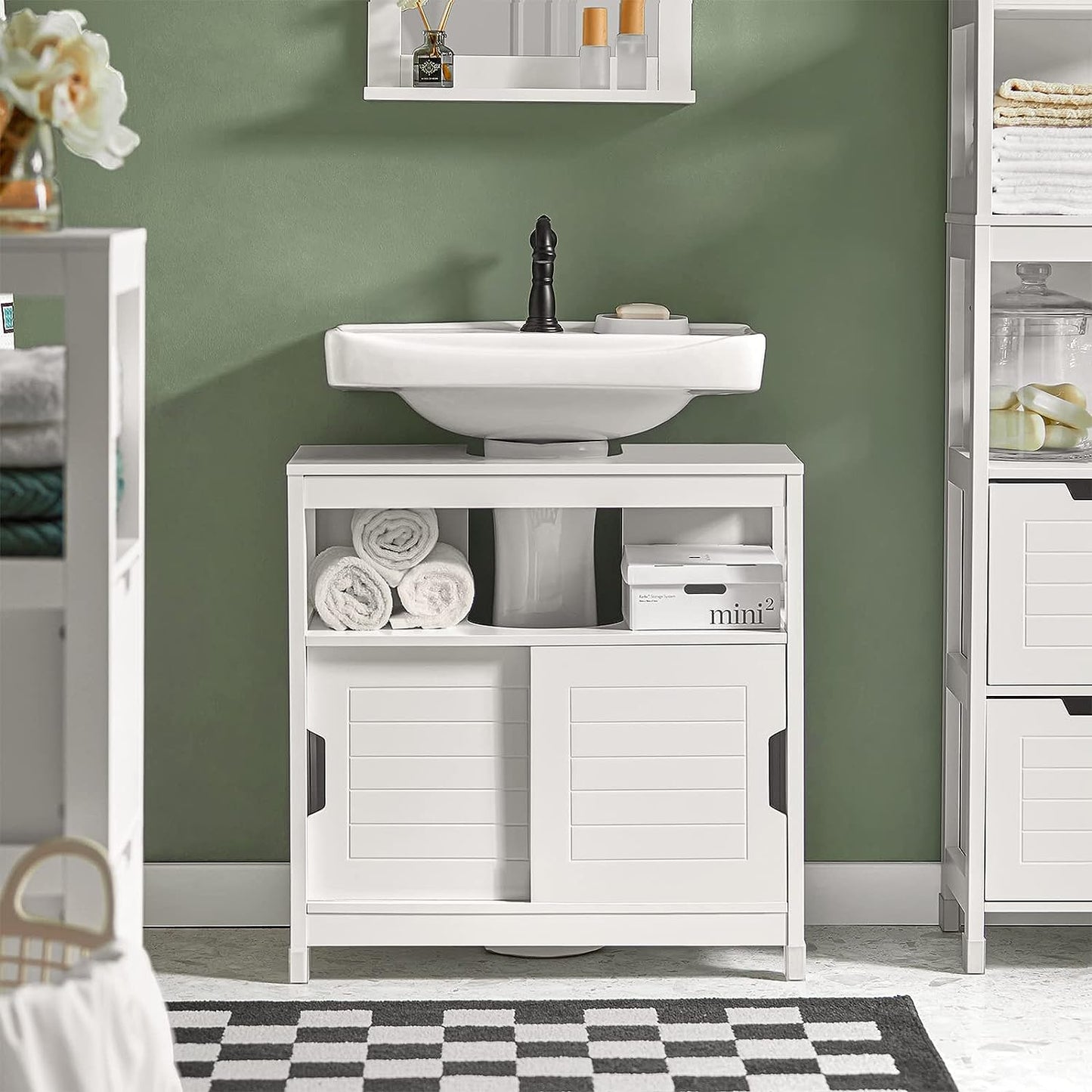 Vanity Unit Bathroom Furniture, White - Ozstylz